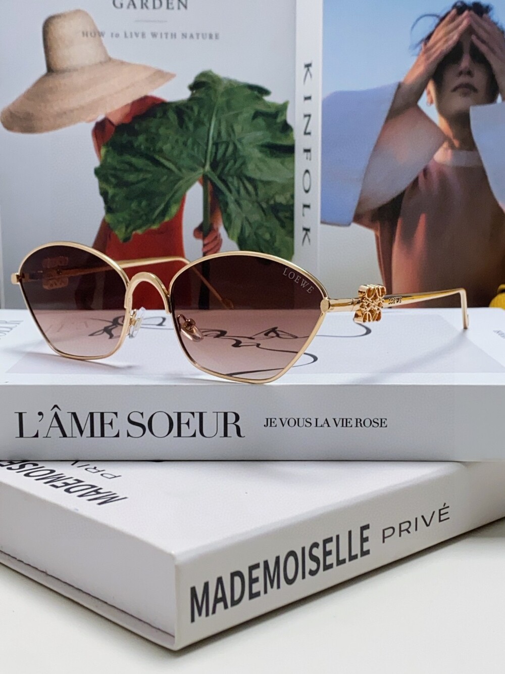 Loewe Metallic Hexagonal Sunglasses